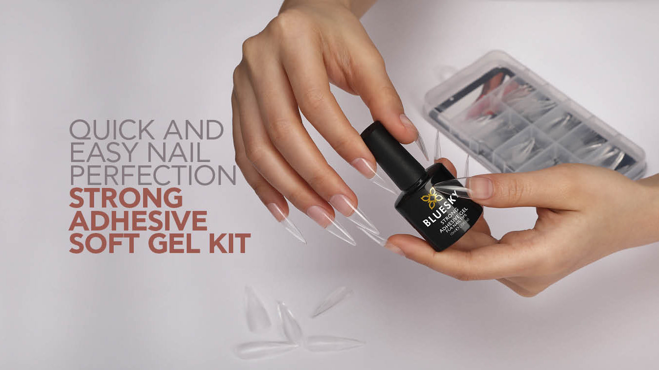 Quick and Easy Nail Perfection <br> Strong Adhesive Soft Gel Kit