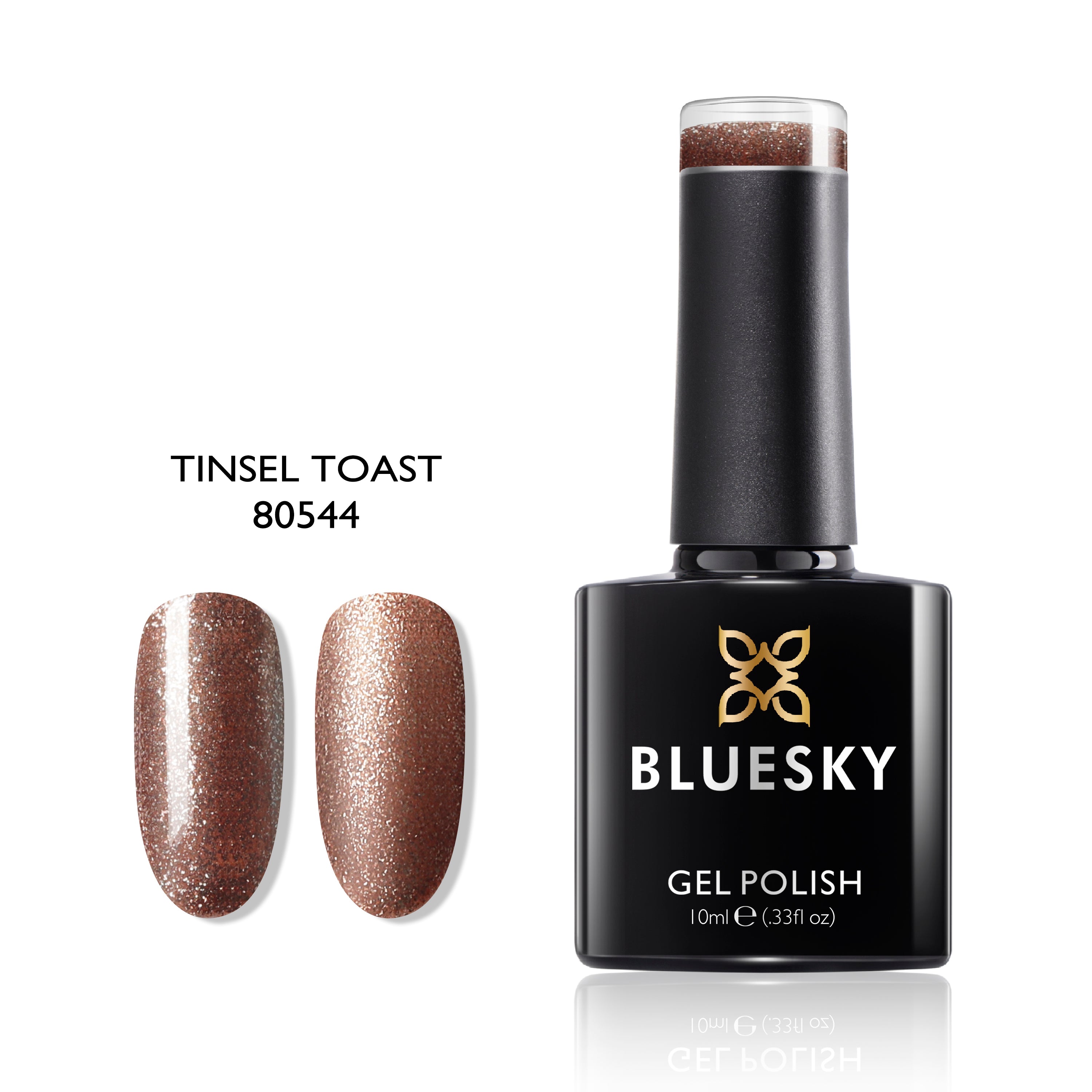 Tinsel Toast | Classy Glitter Crystal Color | 10ml Gel Polish - BLUESKY