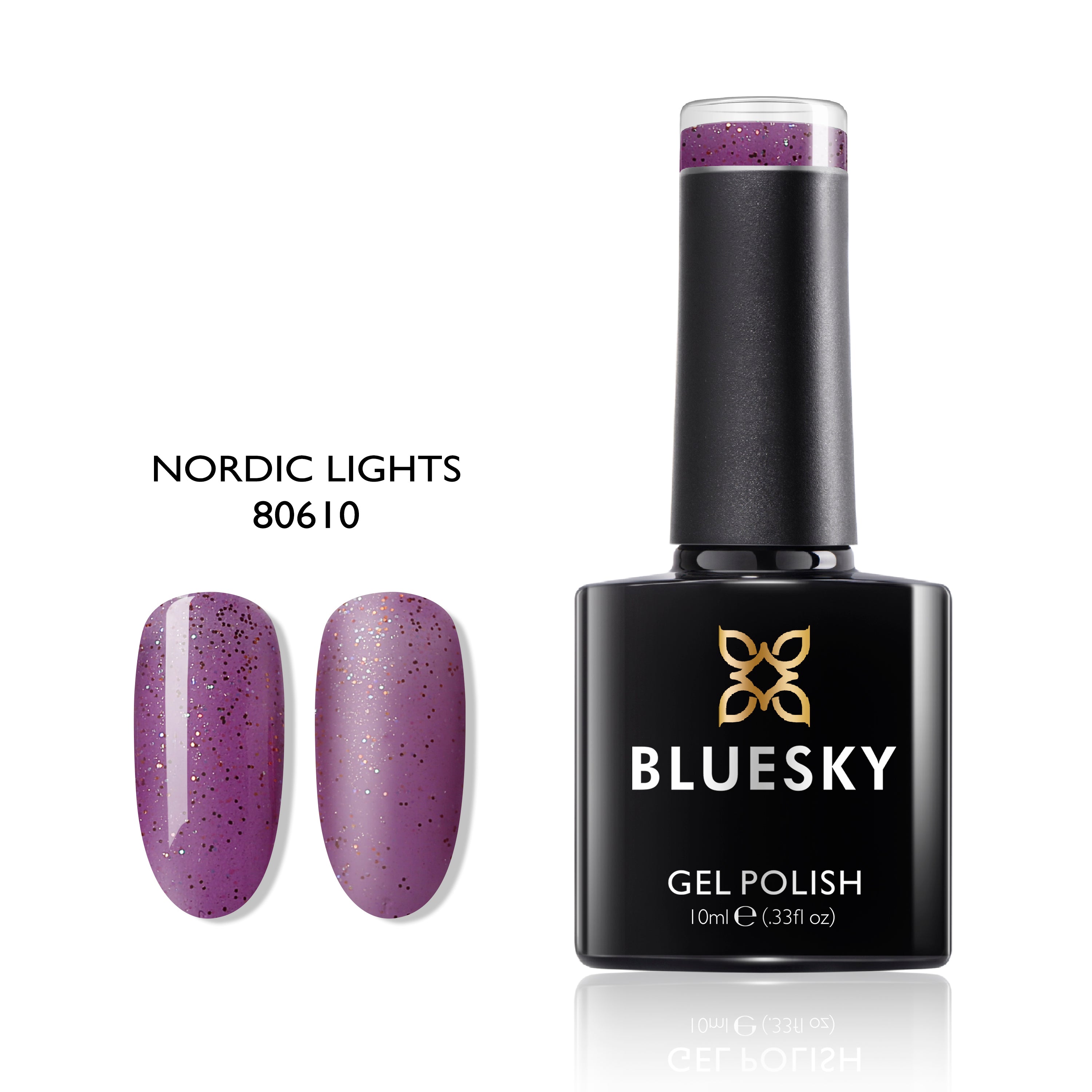 Nordic Lights | Classy Glitter Crystal Color | 10ml Gel Polish - BLUESKY