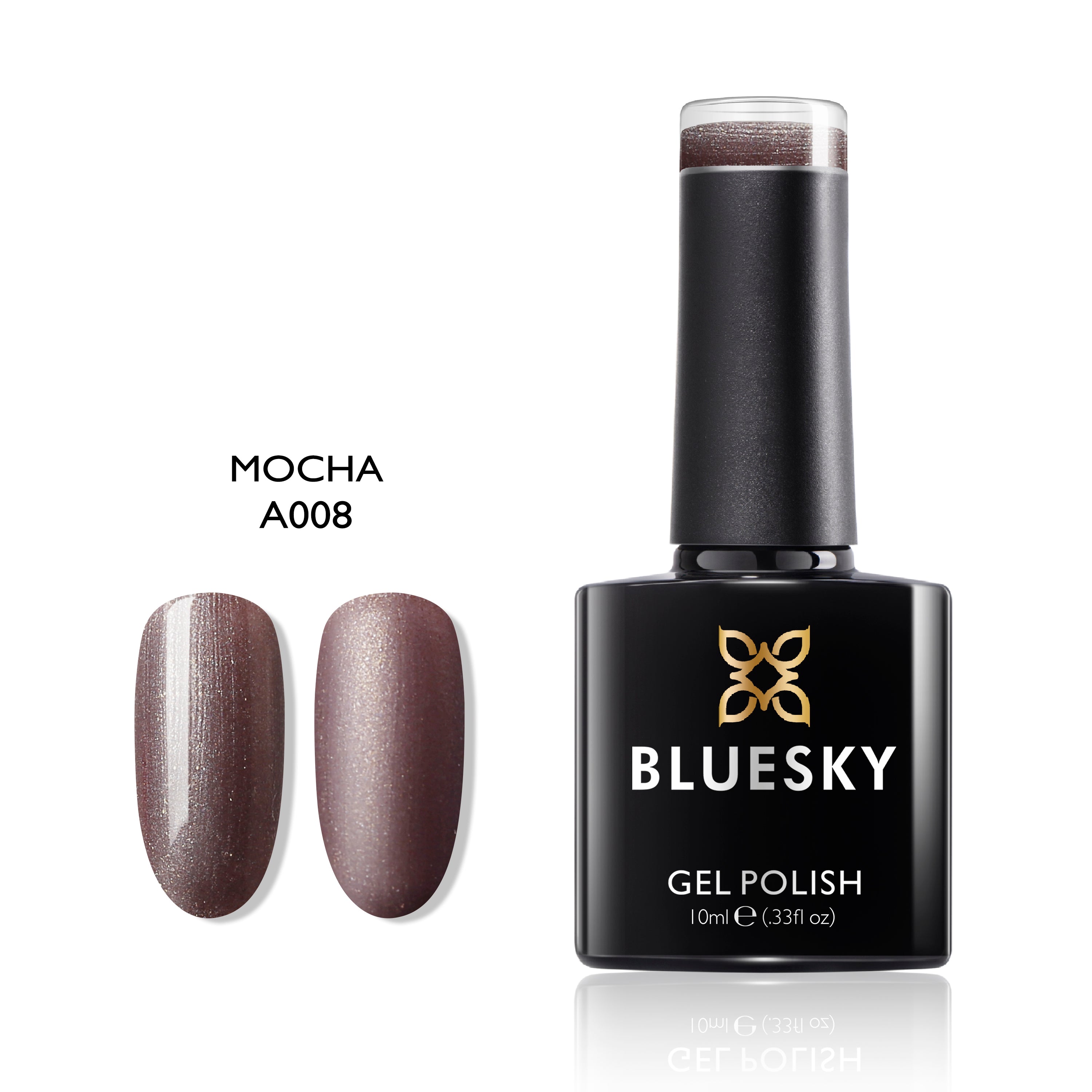 Mocha | Classy Glitter Crystal Color | 10ml Gel Polish - BLUESKY