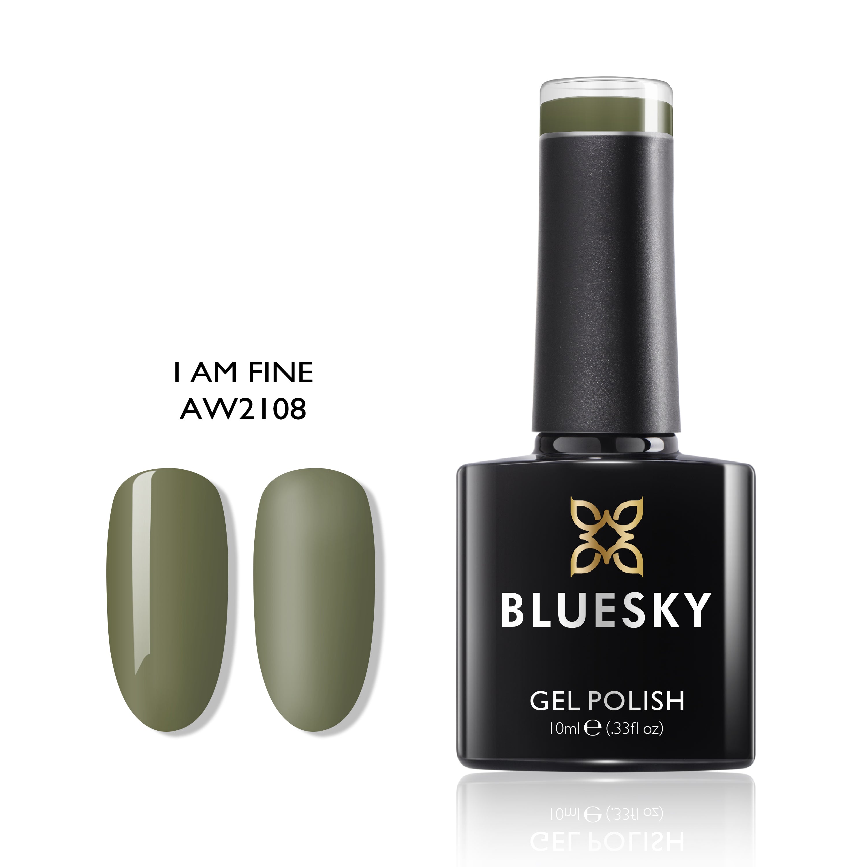 I am Fine | Green Color | 10ml Gel Polish - BLUESKY