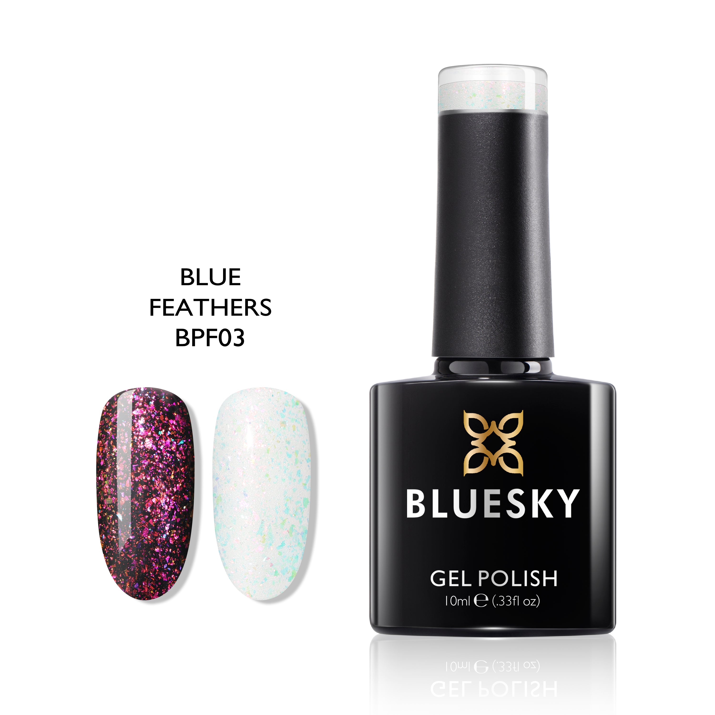 Blue Feathers | Super Glitter Color | 10ml Gel Polish - BLUESKY