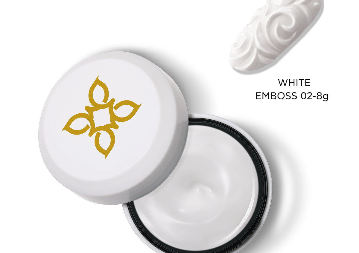 White | Emboss Gel | 8g Jar - BLUESKY