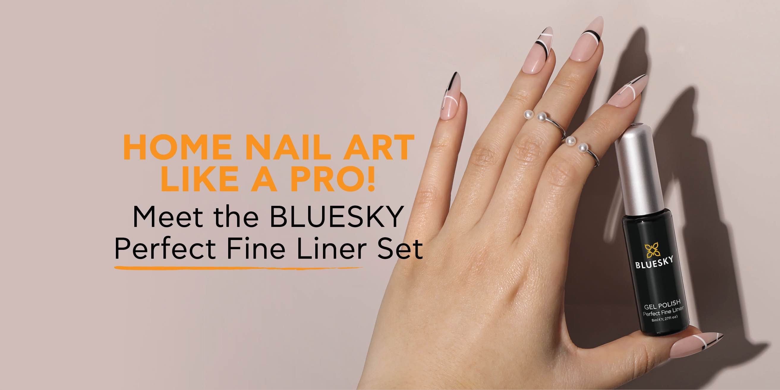 Home nail art like a pro! <br> Meet the BLUESKY Perfect Fine Liner Set