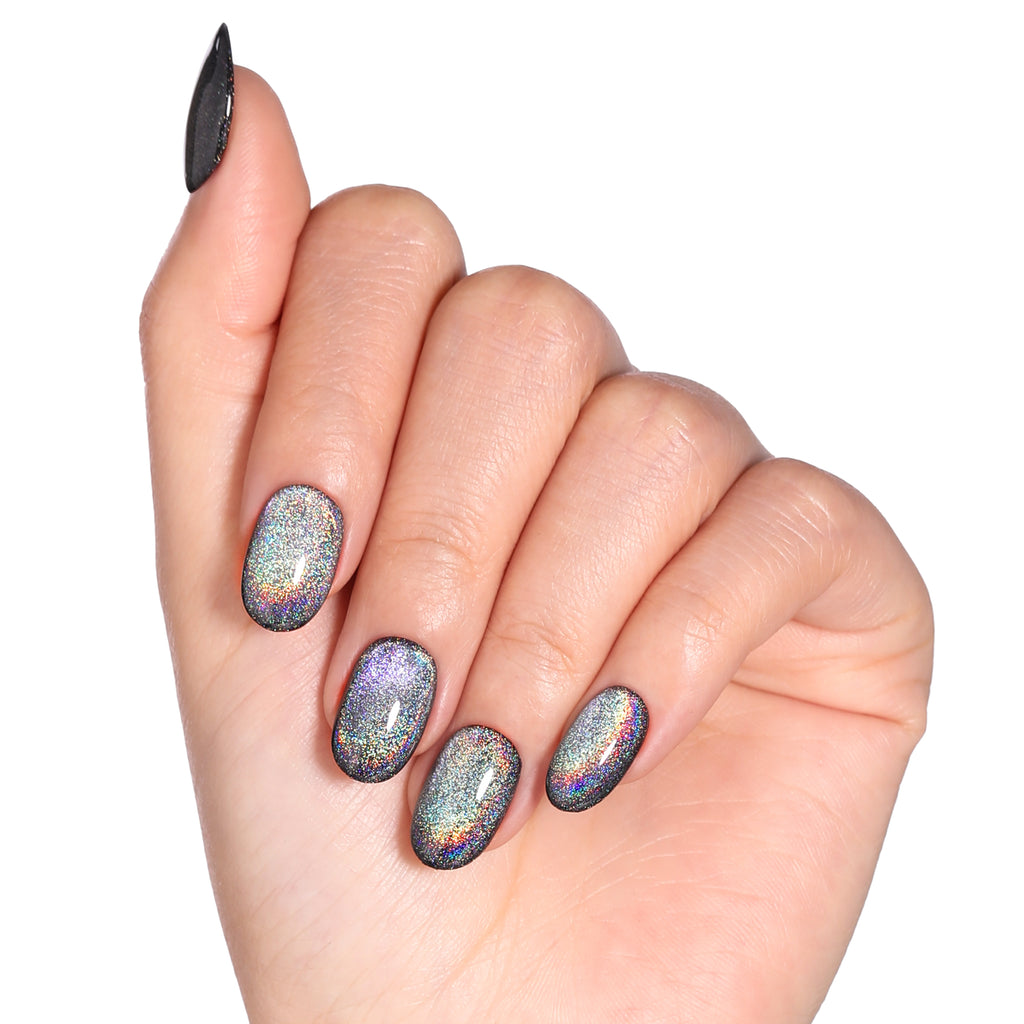 No Wipe Top Coat Magnetic Holo | 10ml Gel Polish - BLUESKY