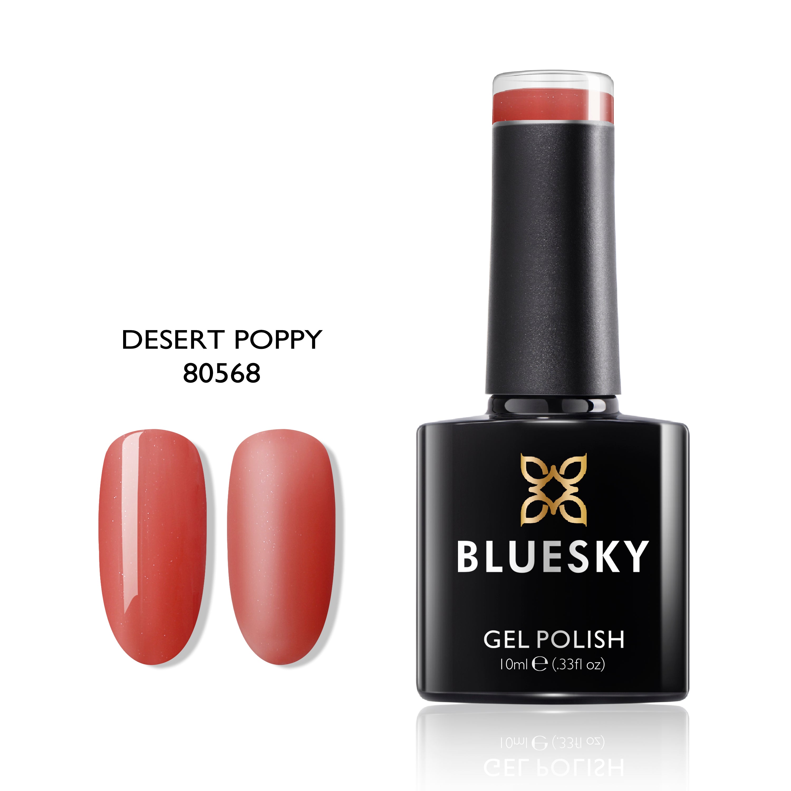 Desert Poppy | Classy Glitter Powder Color | 10ml Gel Polish - BLUESKY