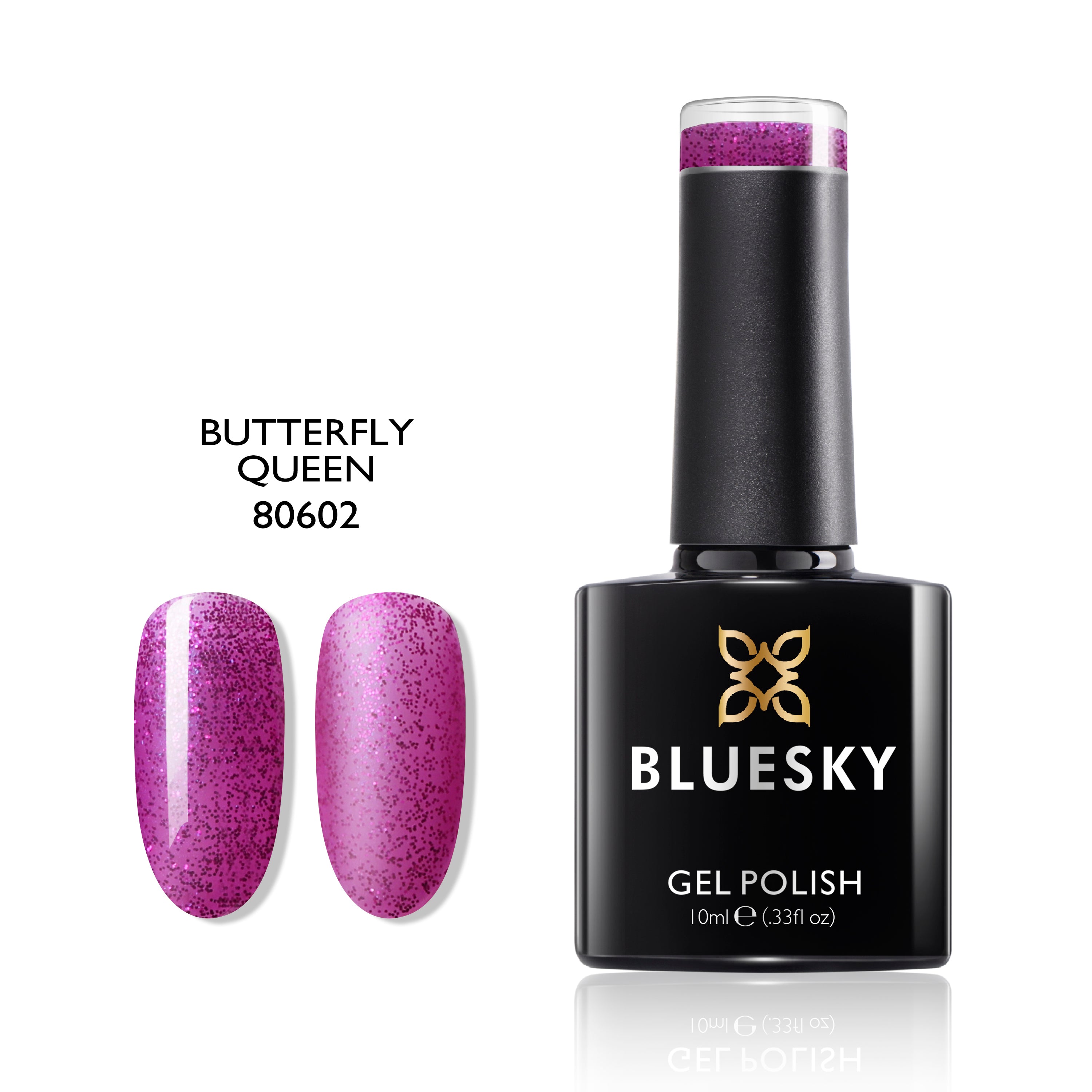 Butterfly Queen | Classy Glitter Crystal Color | 10ml Gel Polish - BLUESKY