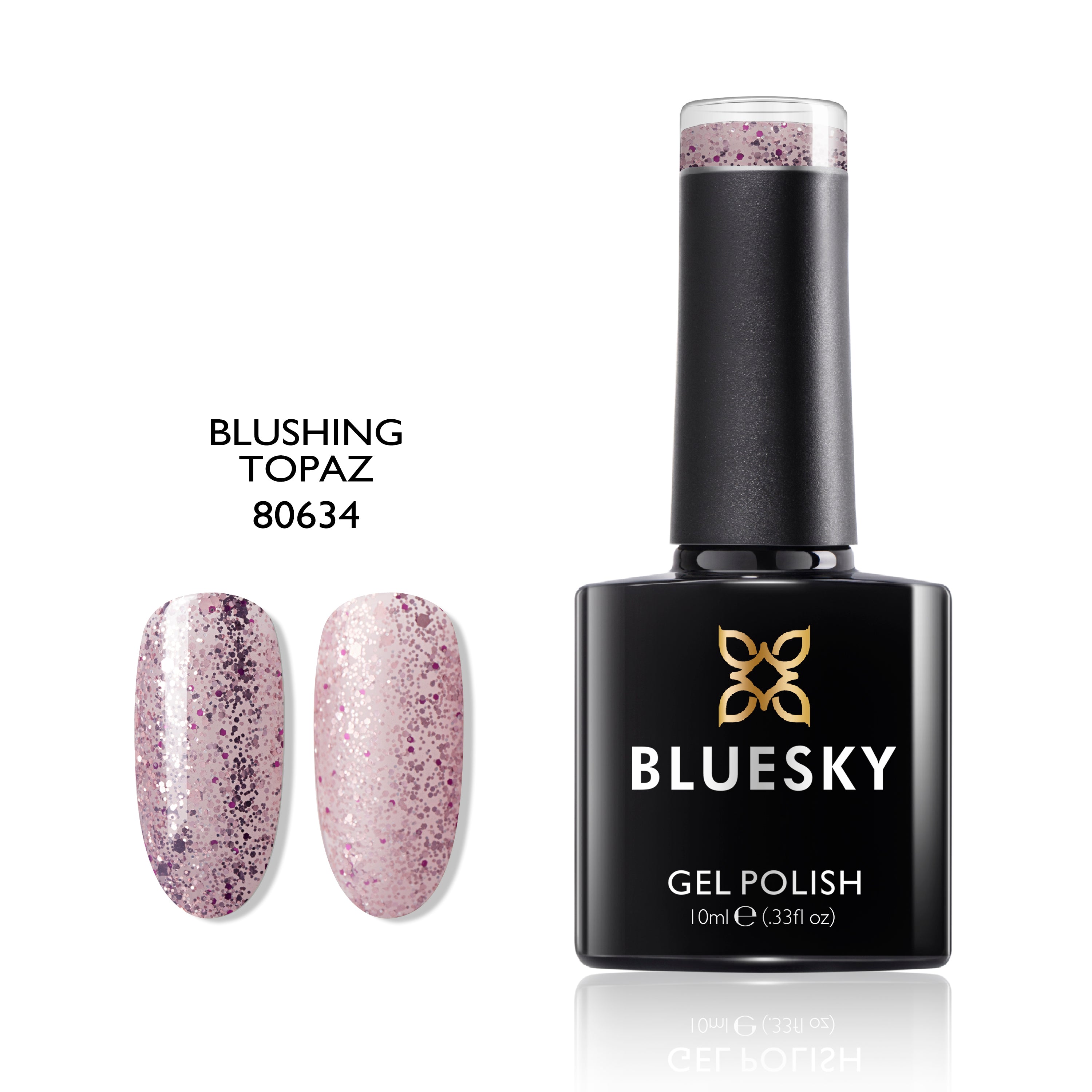 Blushing Topaz | Super Glitter Confetti Color | 10ml Gel Polish - BLUESKY