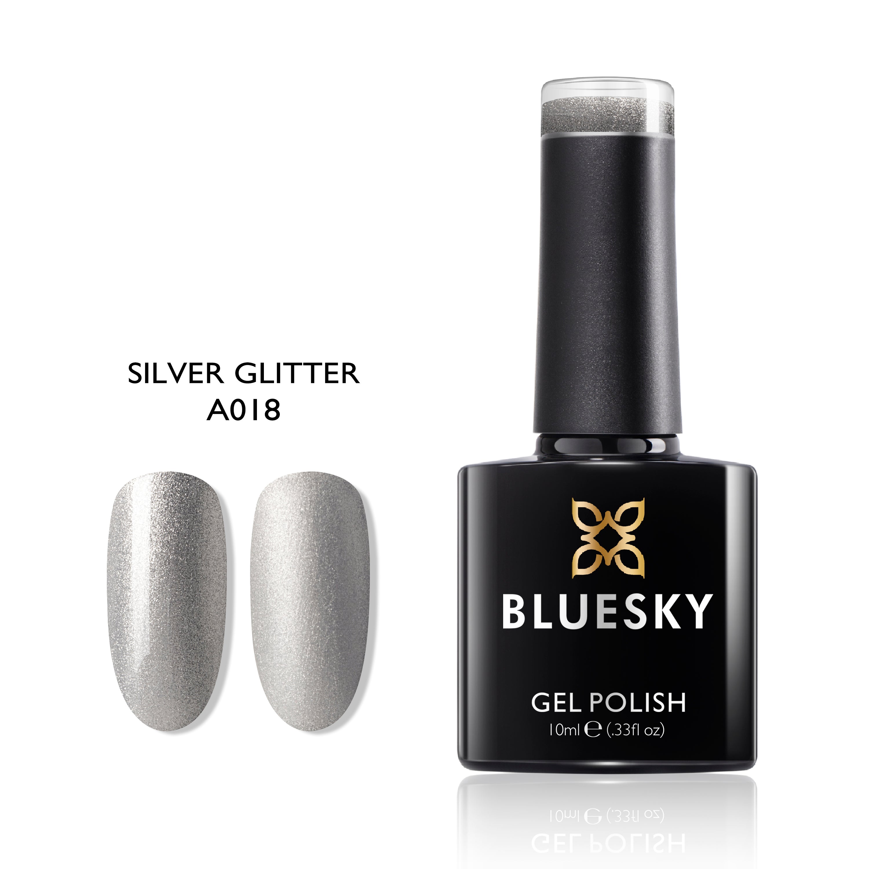 Silver Glitter | Classy Glitter Crystal Color | 10ml Gel Polish - BLUESKY