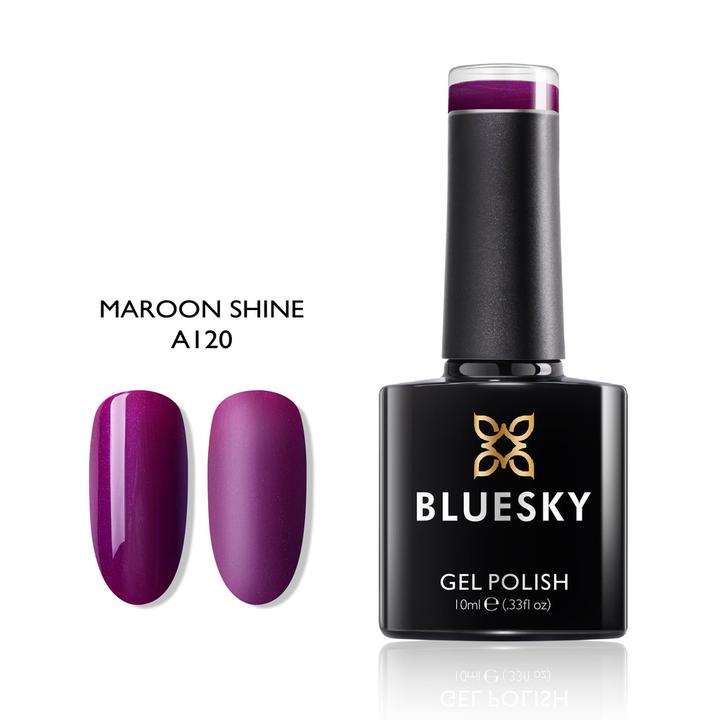Maroon Shine | Pearly Shimmer Color | 10ml Gel Polish - BLUESKY
