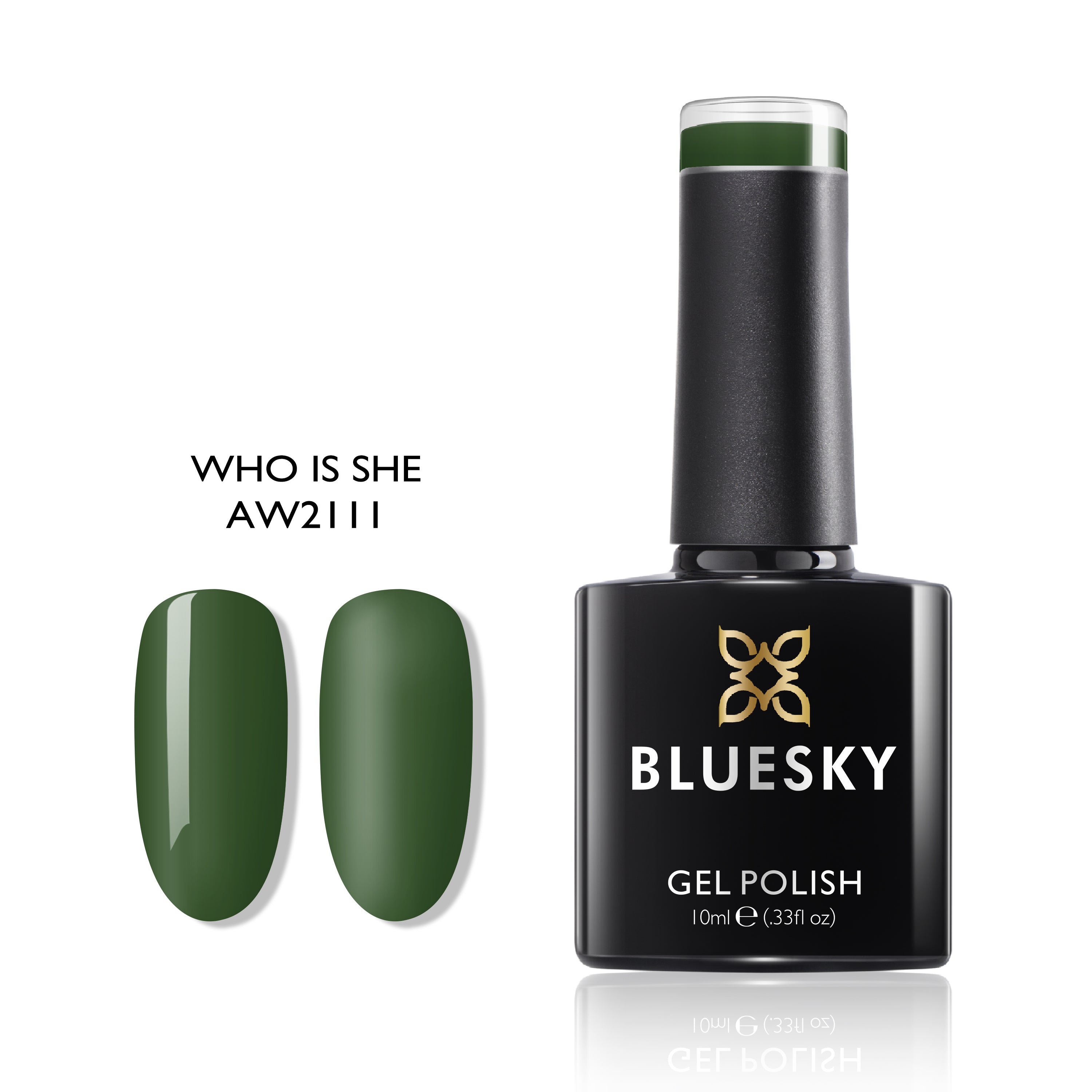 Who is She | Green Color | 10ml Gel Polish - BLUESKY
