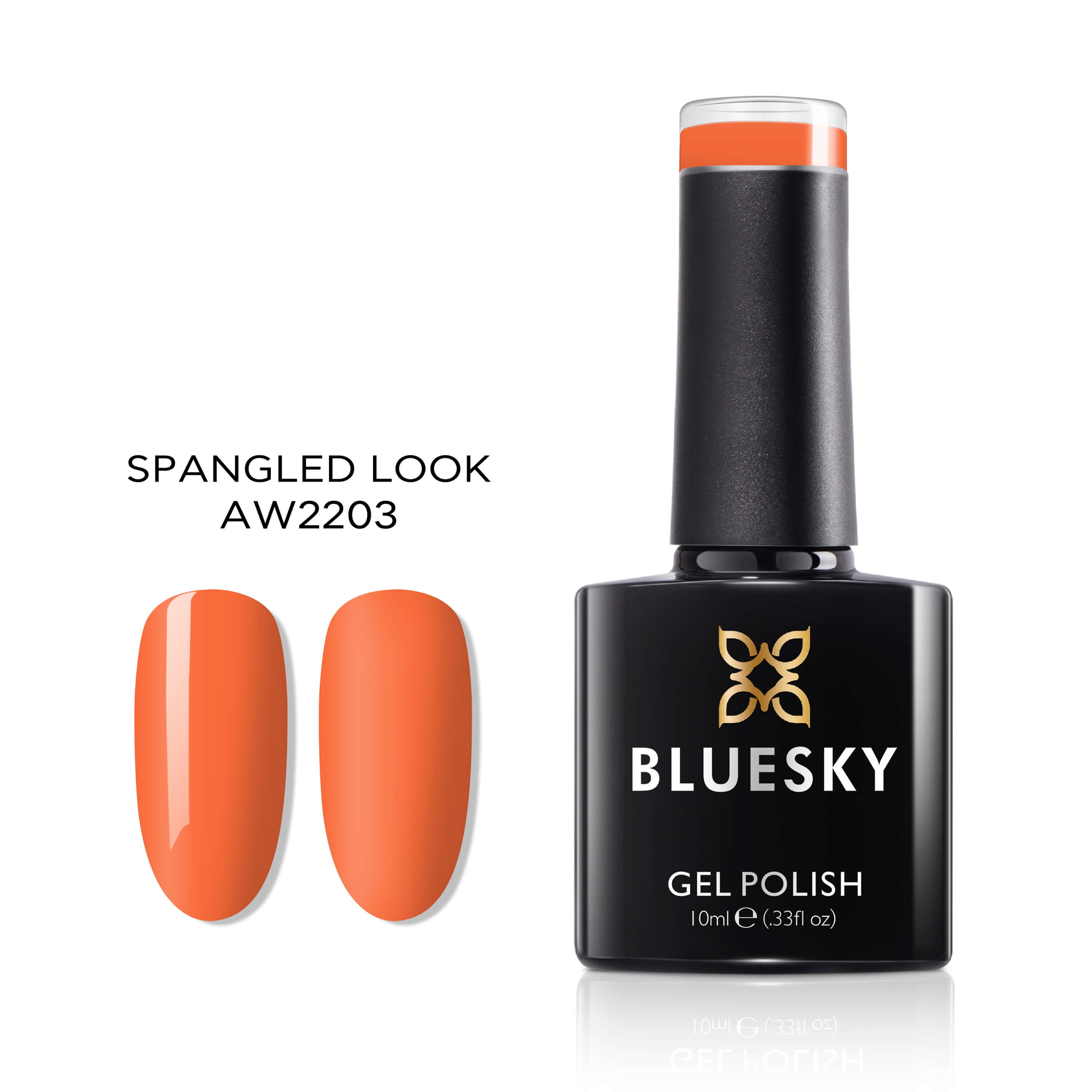 Fall 2022 | Spangled Look | Orange Color |10ml Gel Polish - BLUESKY