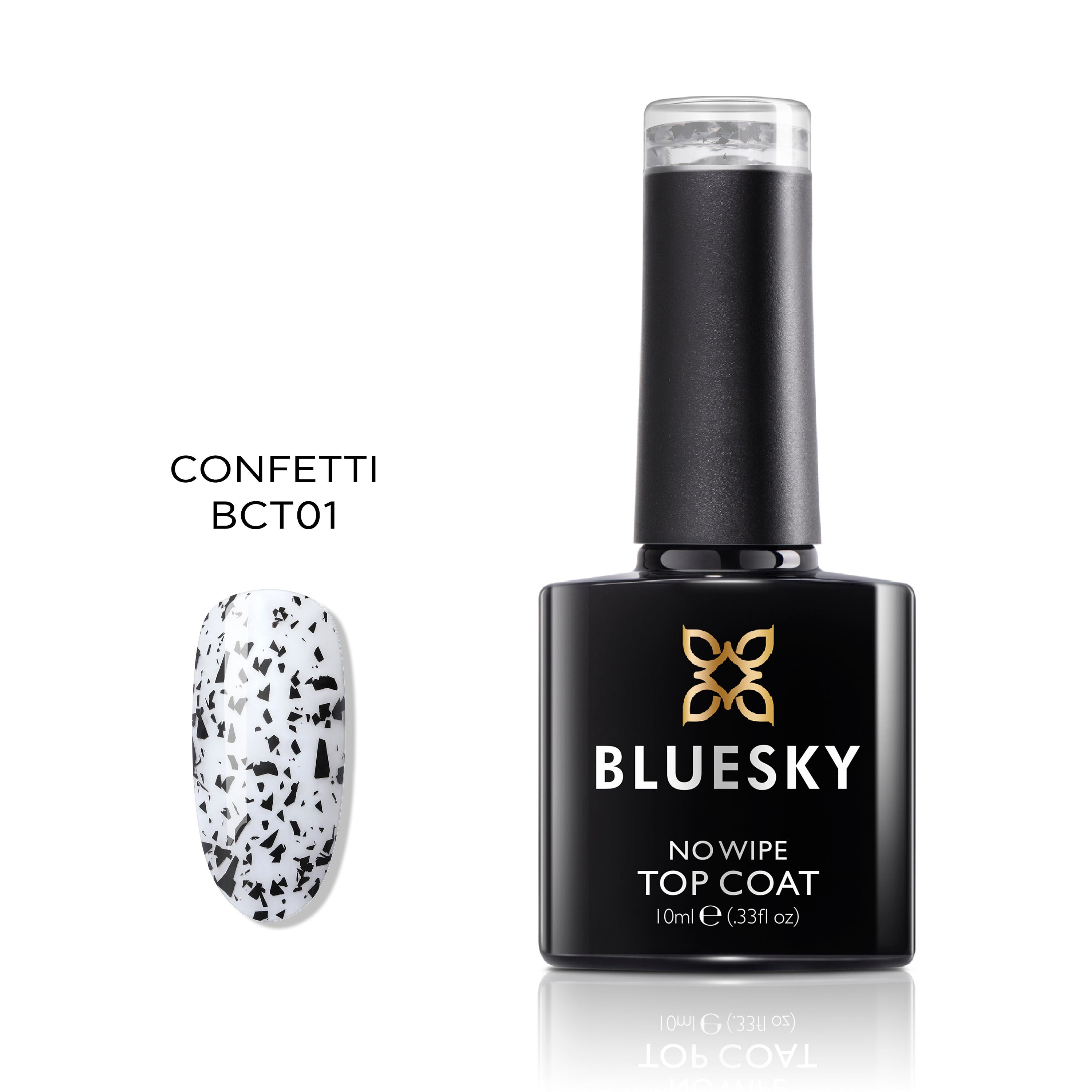 Confetti No Wipe Top Coat - BLUESKY