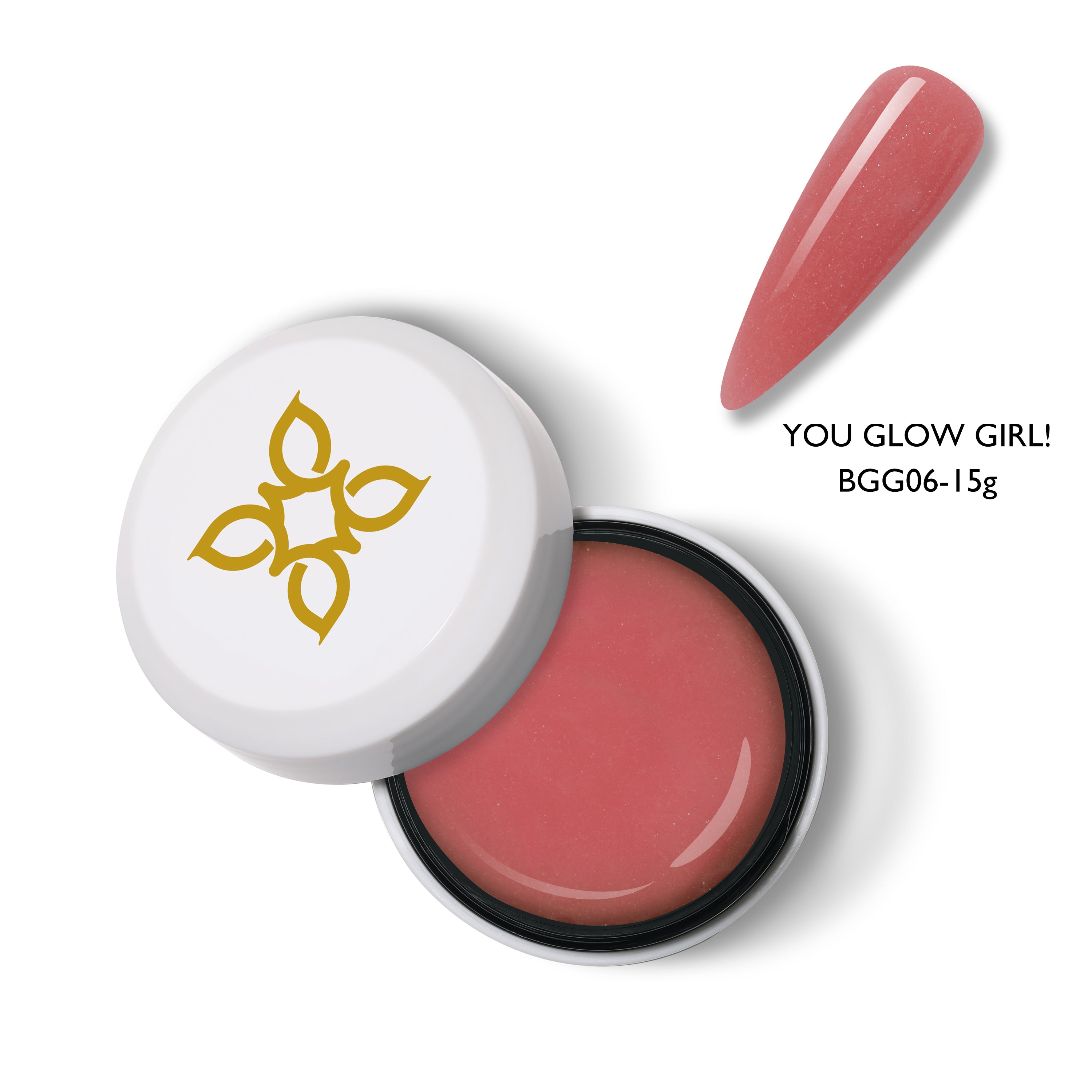 You Glow Girl! | Gum Gel | Coral Color | 15g jar - BLUESKY