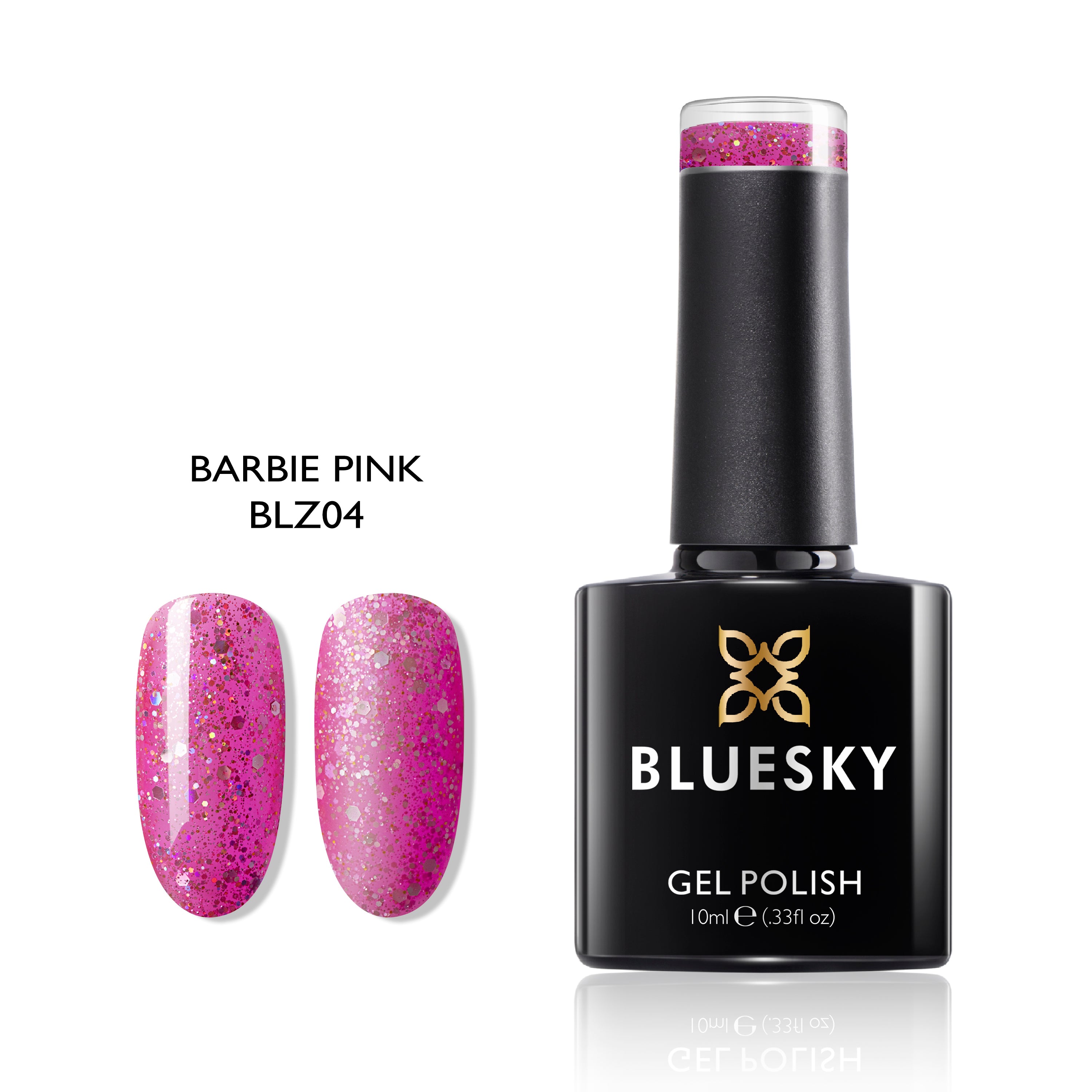 Barbie Pink | Super Glitter Confetti Color | 10ml Gel Polish - BLUESKY