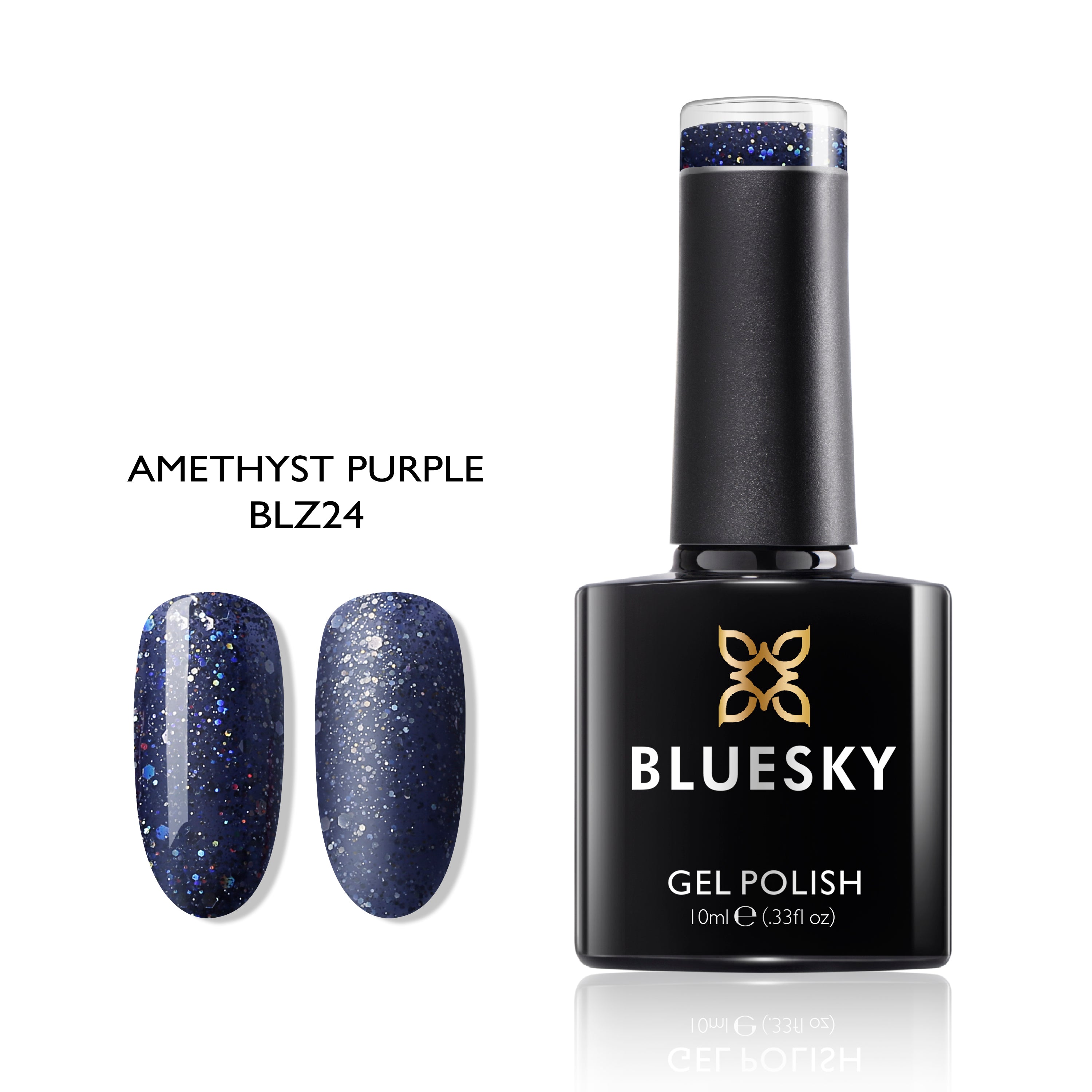 Amethyst Purple | Super Glitter Confetti Color | 10ml Gel Polish - BLUESKY