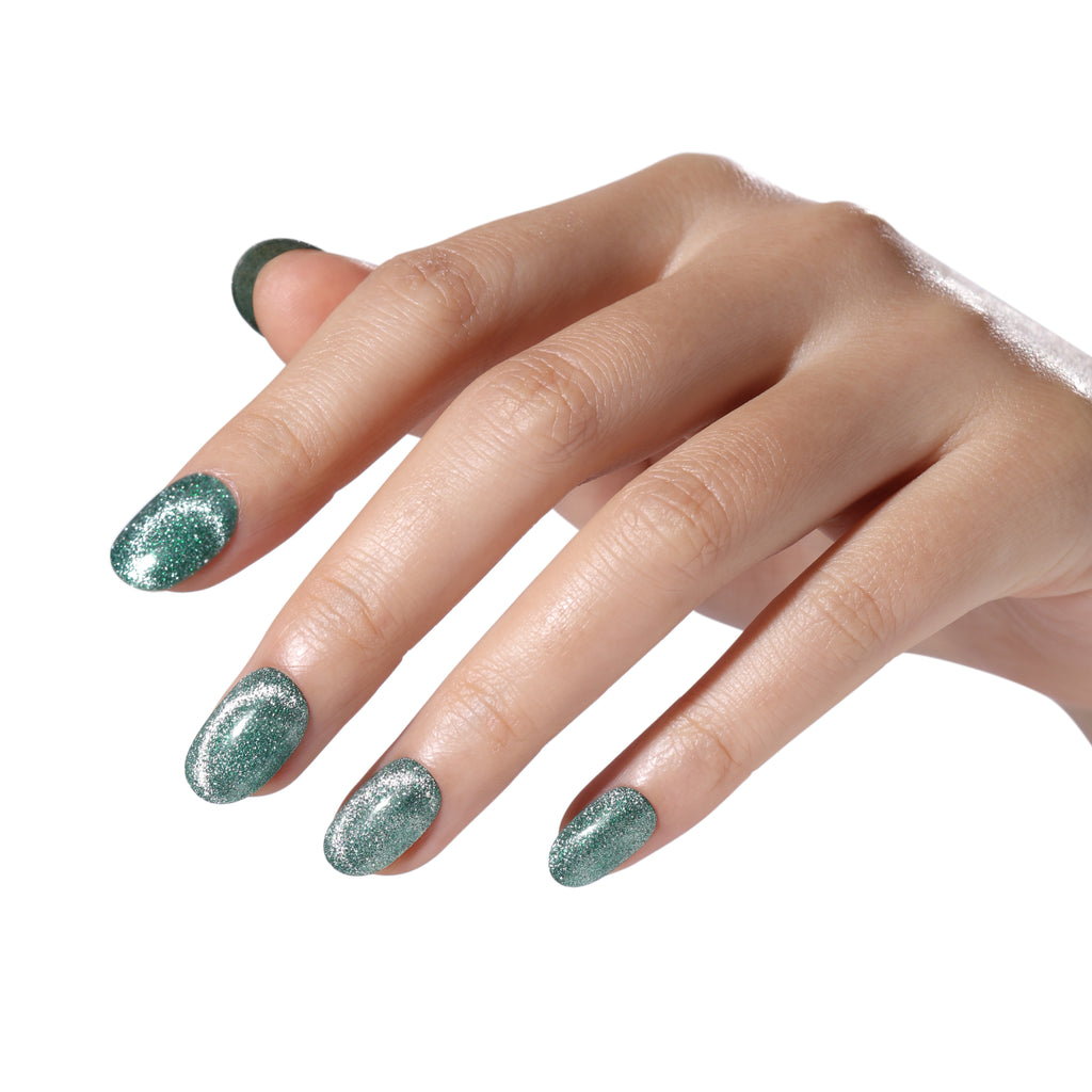 Royal Flash | Cat Eye | Green Color | 10ml Gel Polish - BLUESKY