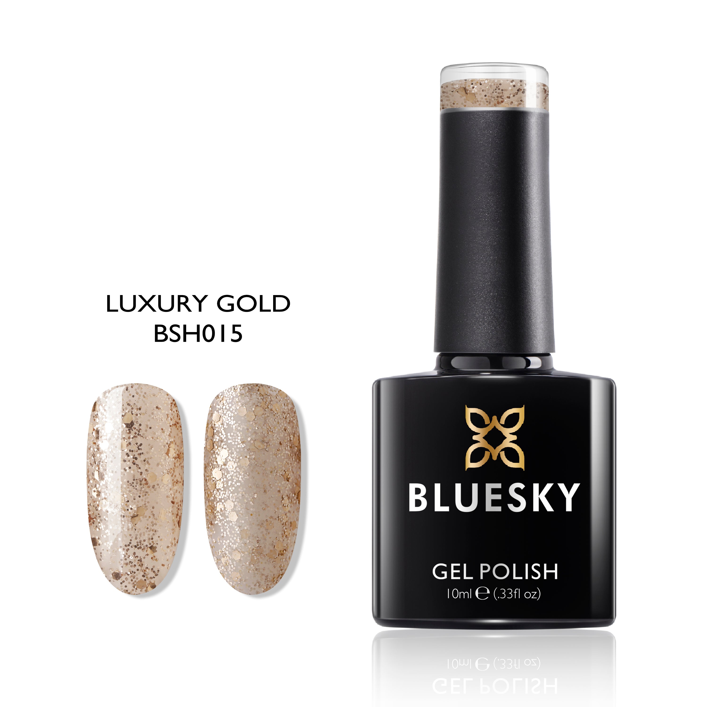 Luxury Gold | Super Glitter Confetti Color | 10ml Gel Polish - BLUESKY