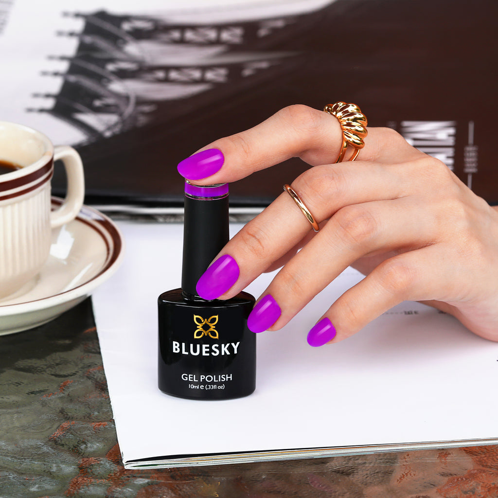 Neon Collection | Pinky Purple Color | 10ml Gel Polish - BLUESKY
