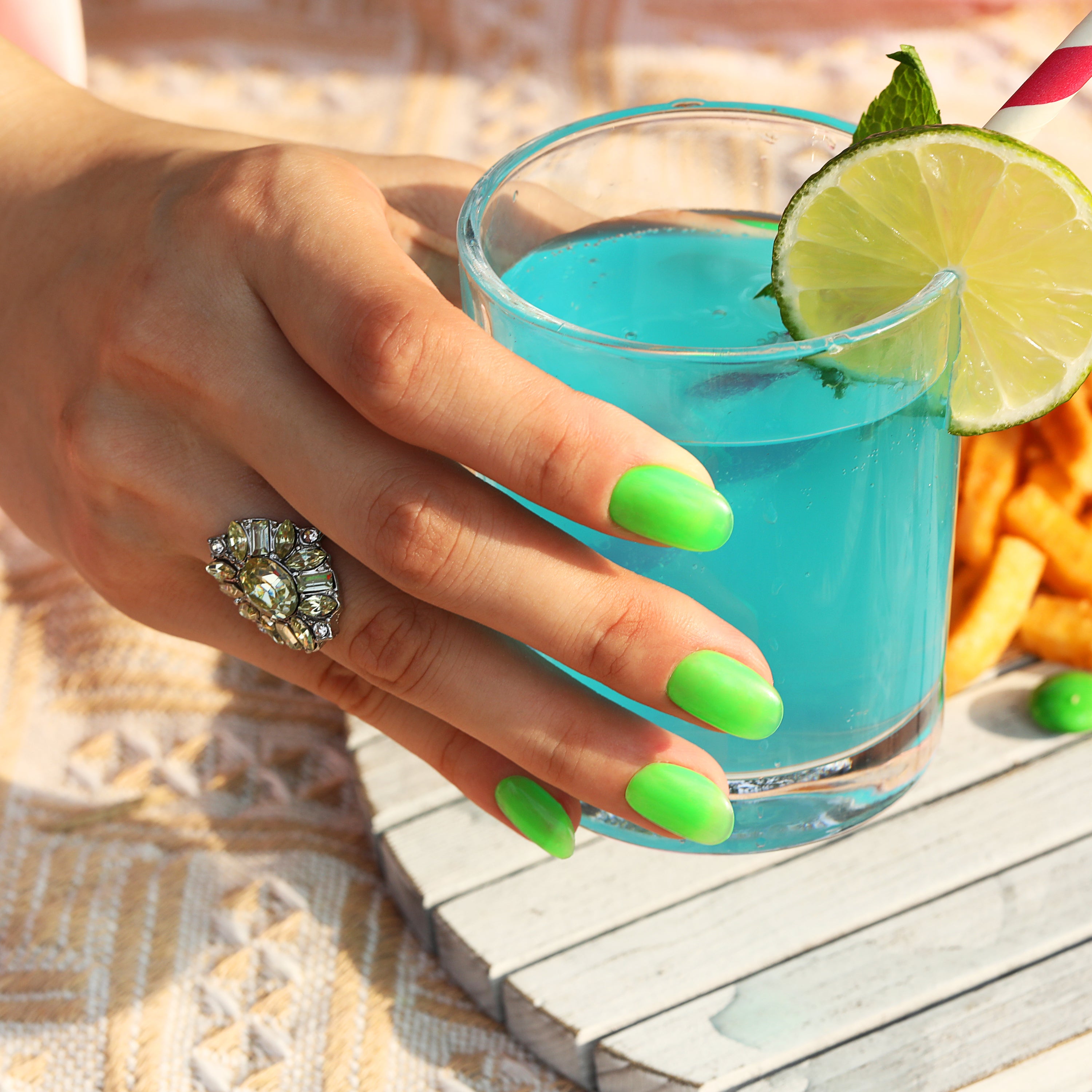 Neon Collection | Apple Green Color | 10ml Gel Polish - BLUESKY