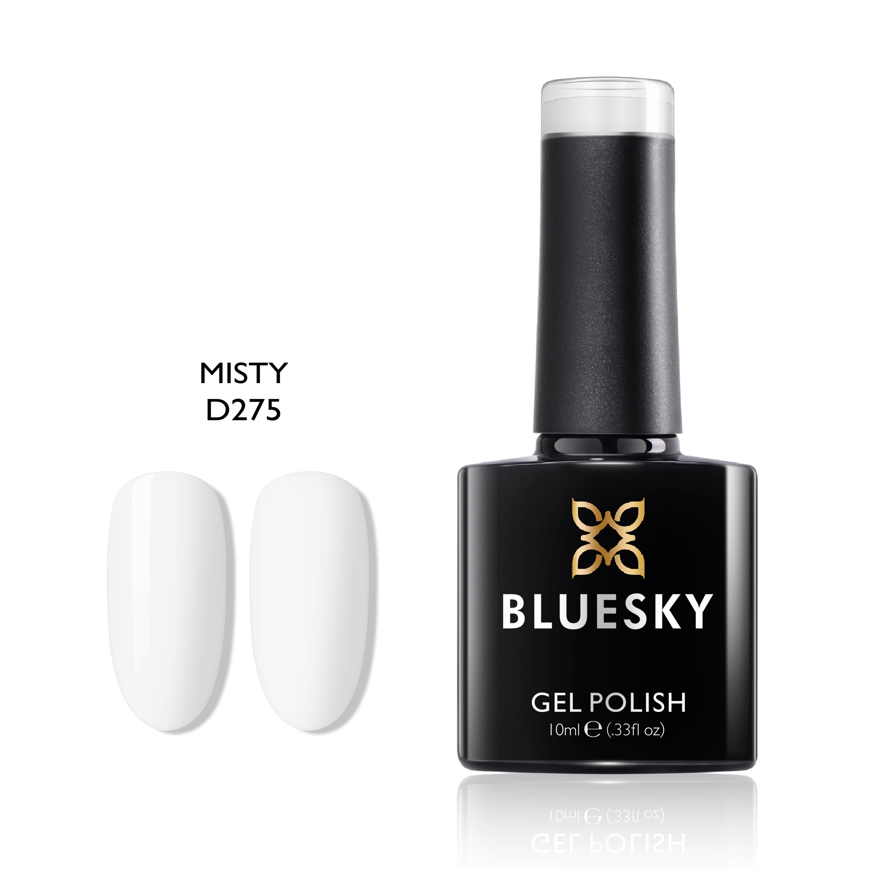 Misty | Light See Through Black&White Color | 10ml Gel Polish - BLUESKY