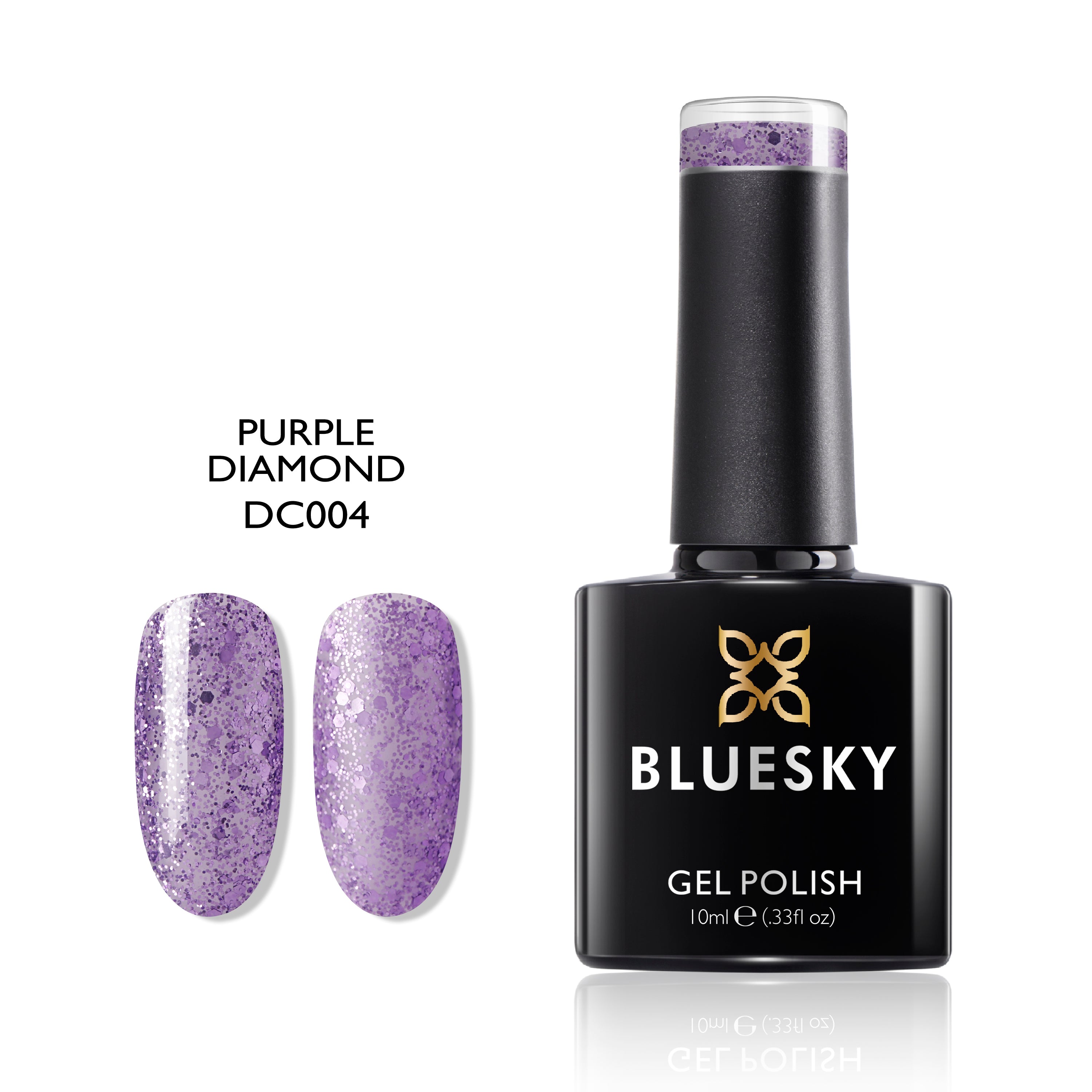 Purple Diamond | Super Glitter Confetti Color | 10ml Gel Polish - BLUESKY