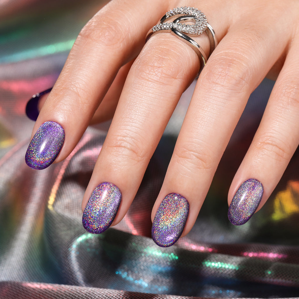 No Wipe Top Coat Magnetic Holo | 10ml Gel Polish - BLUESKY