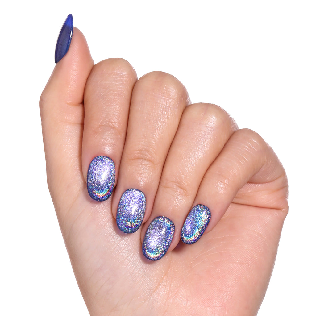 No Wipe Top Coat Magnetic Holo | 10ml Gel Polish - BLUESKY