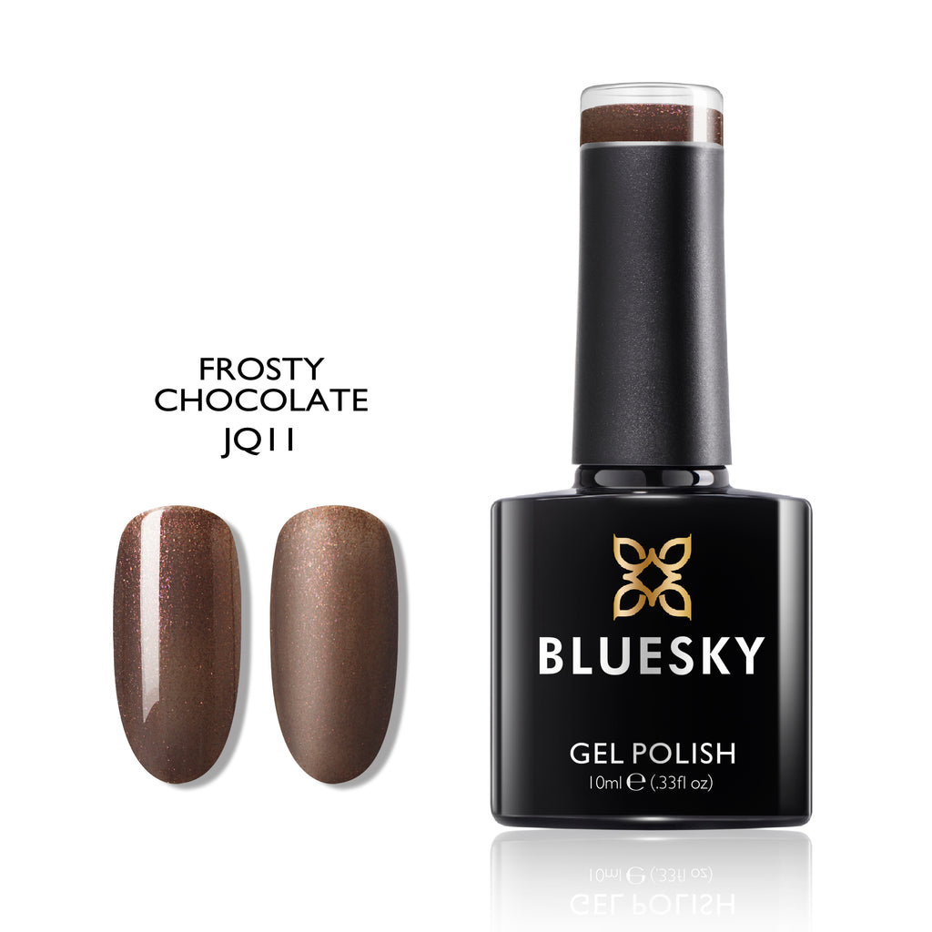 Frosty Chocolate | Classy Glitter Crystal Color | 10ml Gel Polish - BLUESKY