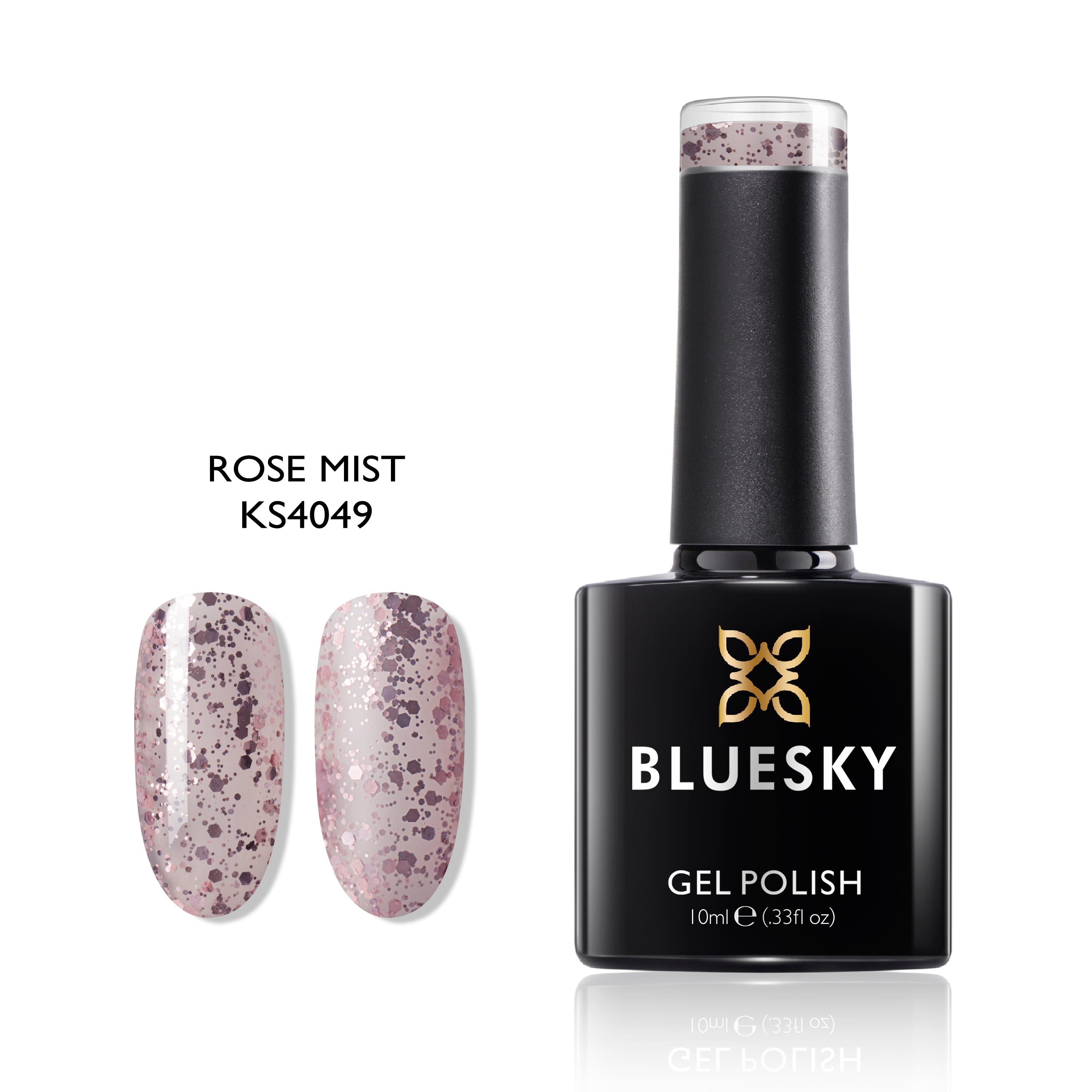 Rose Mist | Super Glitter Confetti Color | 10ml Gel Polish - BLUESKY