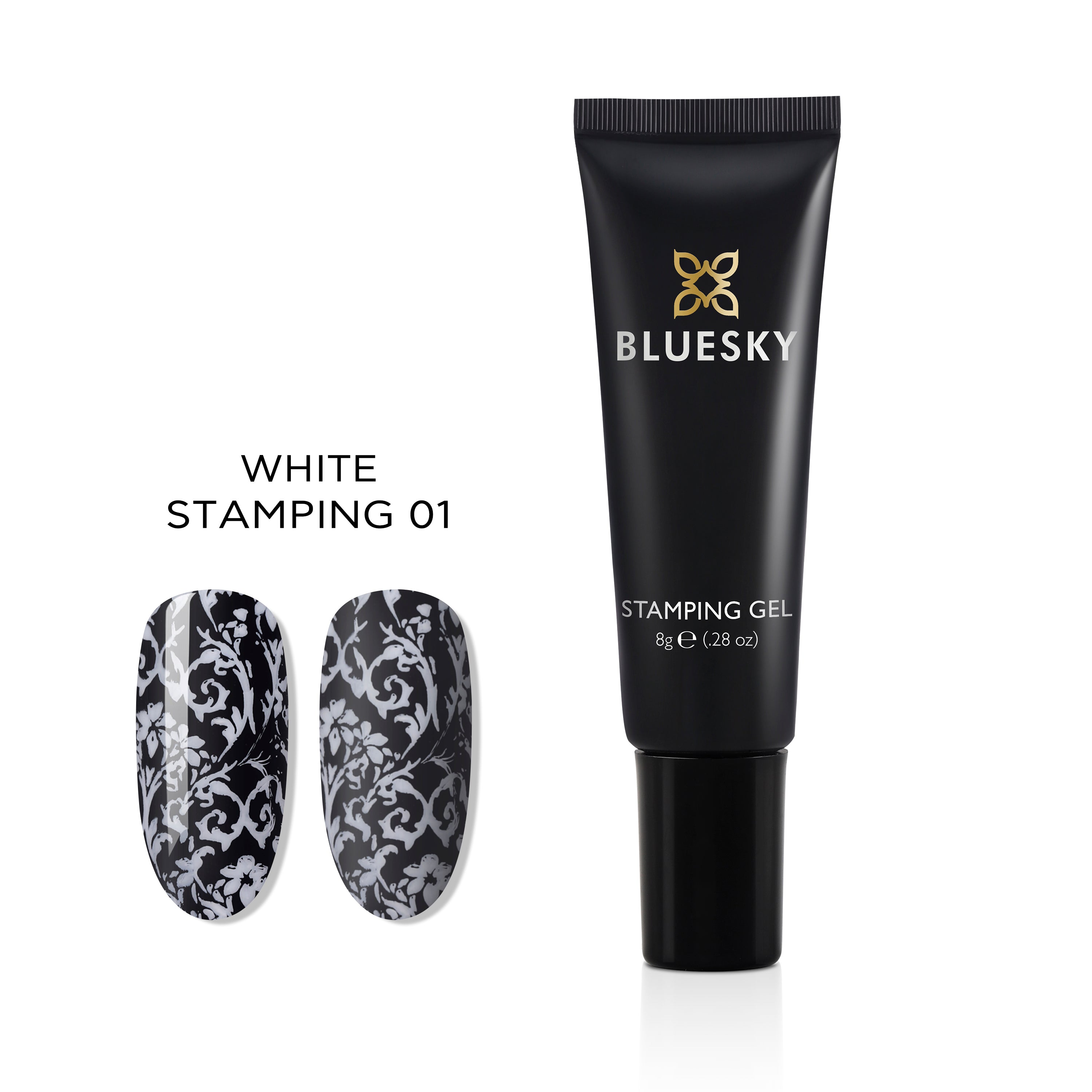 White | Stamping Gel | 8g Tube - BLUESKY