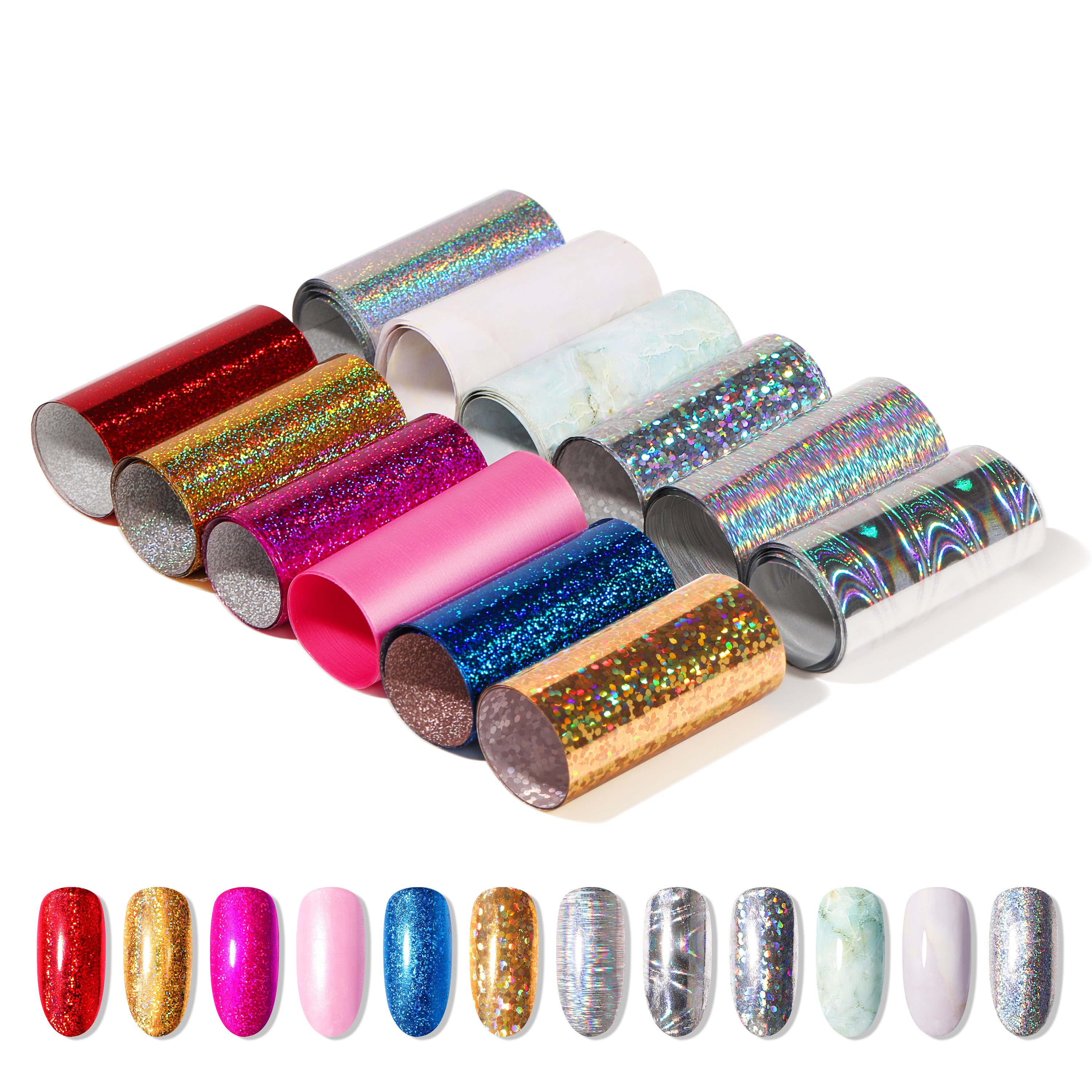 CakesInc.Nails - Transfer Foil Set #013 'The Metallics' SAMPLE BAGS, TRANSFER  FOILS